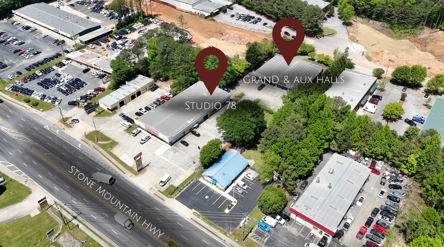 Aerial view of Inviting Events on Stone Mountain Highway